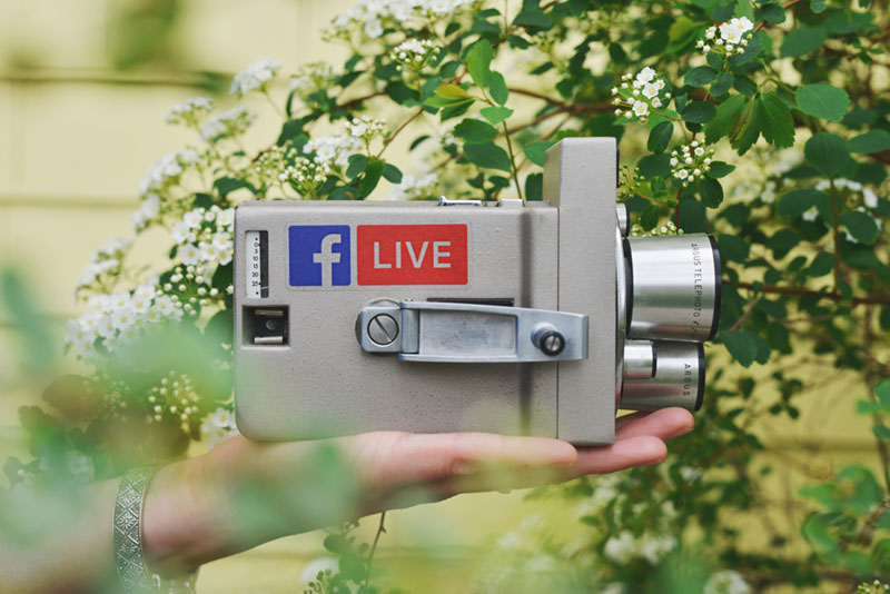 FB LLIve logo on a camera